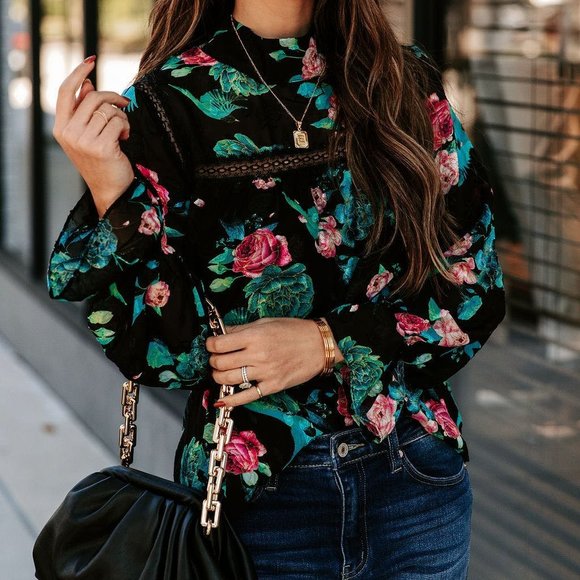 RIOS FLORAL LACE BLOUSE - Picture 4 of 8